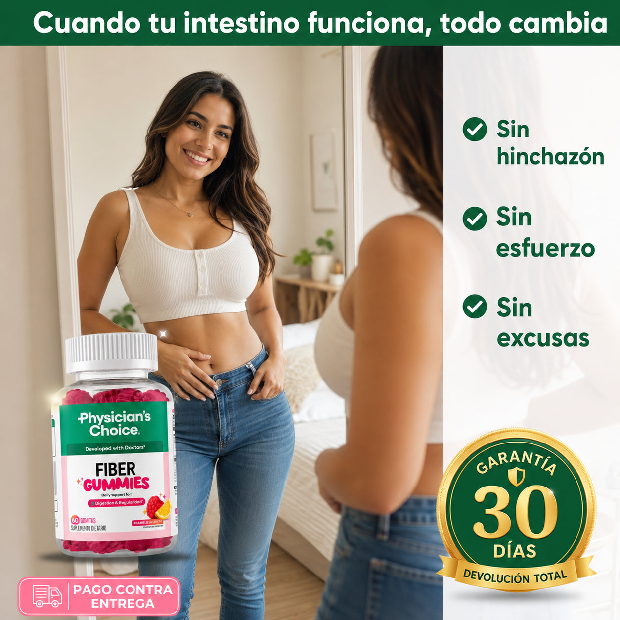 Physician's Choice Fiber Gummies | Ve Al Baño Todos Los Días sin Esfuerzo